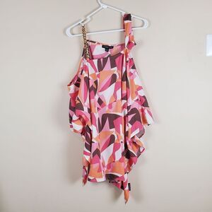 Audrey Lane Cold Shoulder BlouseSize 1X